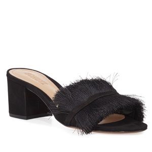 SCHUTZ | Elza Suede Fringe Mules